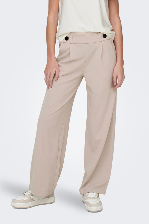 JDY Lange Wide Leg Hose Grau