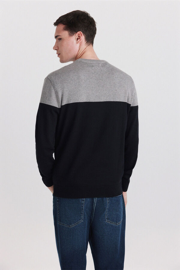 Springfield Colour block basic jumper grey