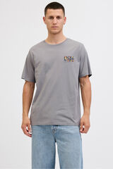 Jack & Jones Camiseta regular fit estampada gris