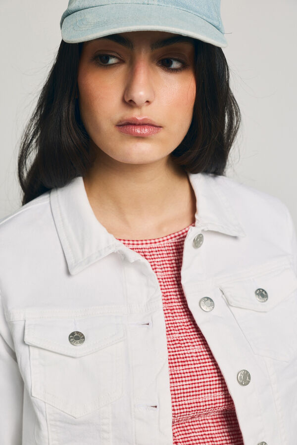 Only Denim jacket with front pockets white