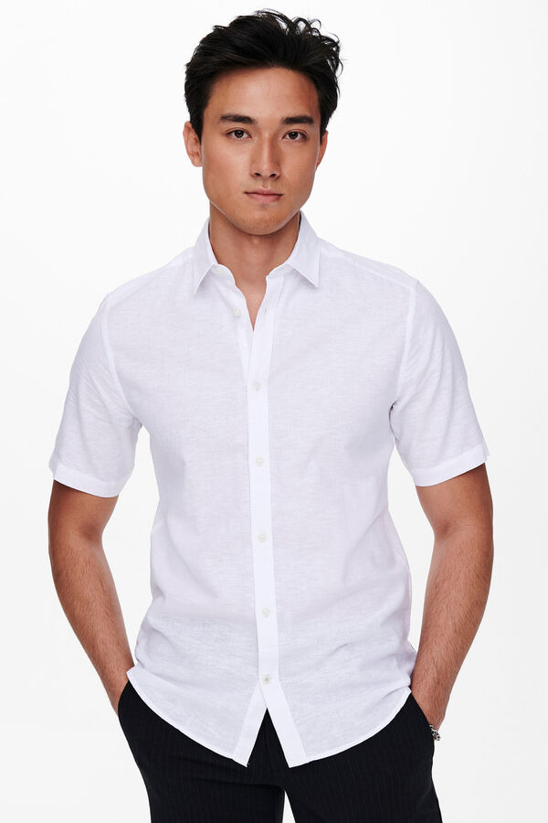 Only & Sons Camisa manga larga blanco