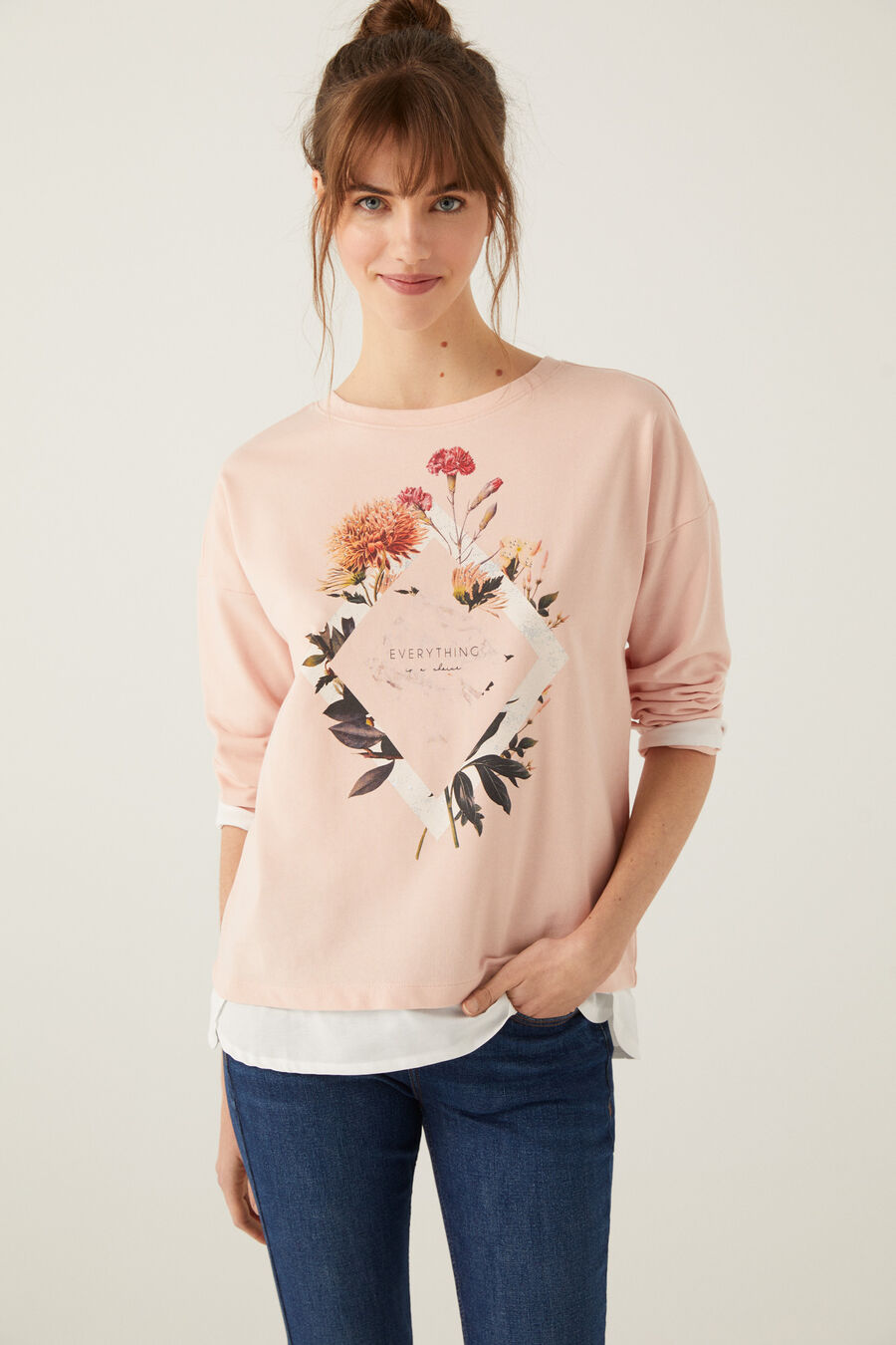 Sweat-shirt everything fleurs sauvages