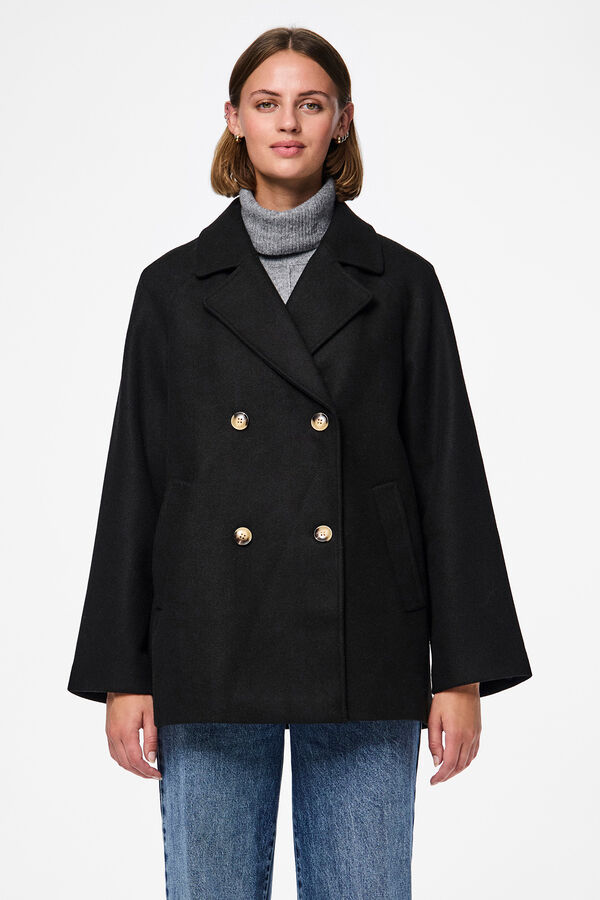 Pieces Abrigo cruzado negro