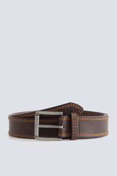 Springfield Faux leather topstitched belt