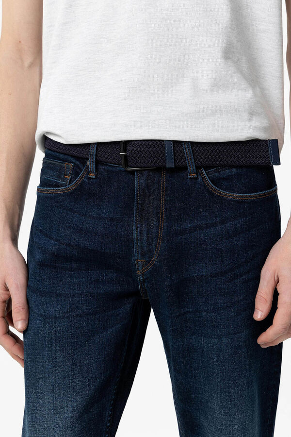 Springfield Leo comfort-fit jeans with belt blue