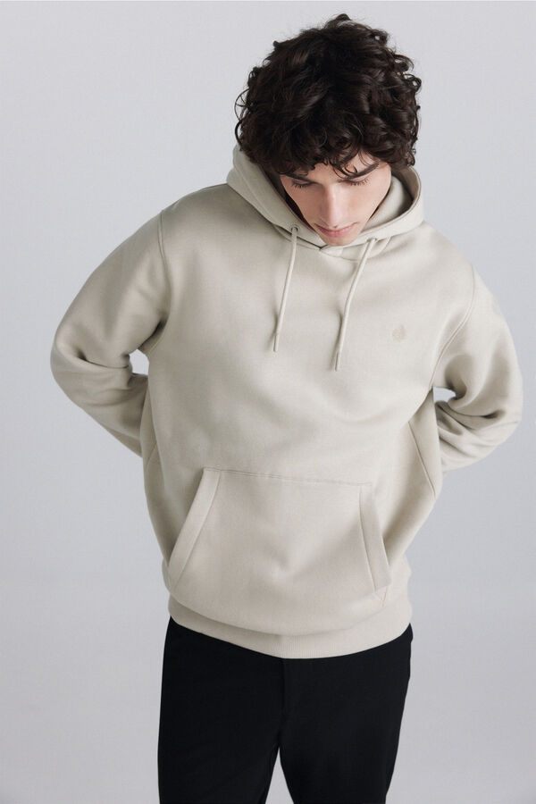 Springfield Basic hooded sweatshirt nude