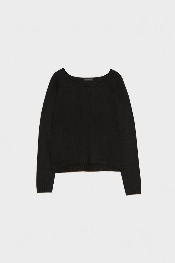 Inside Jersey Cuello Redondo negro