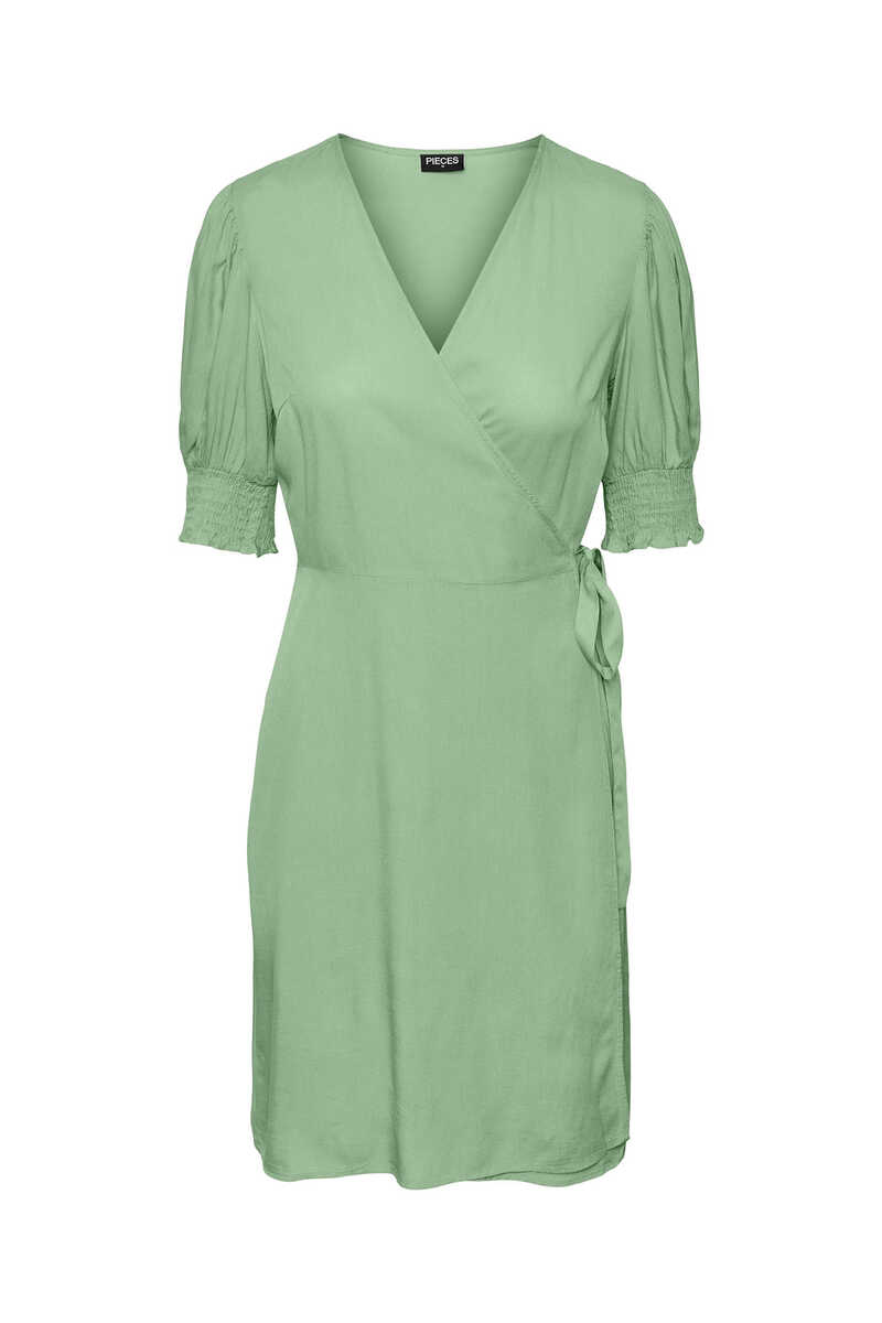 Springfield Short-sleeved midi dress. vert