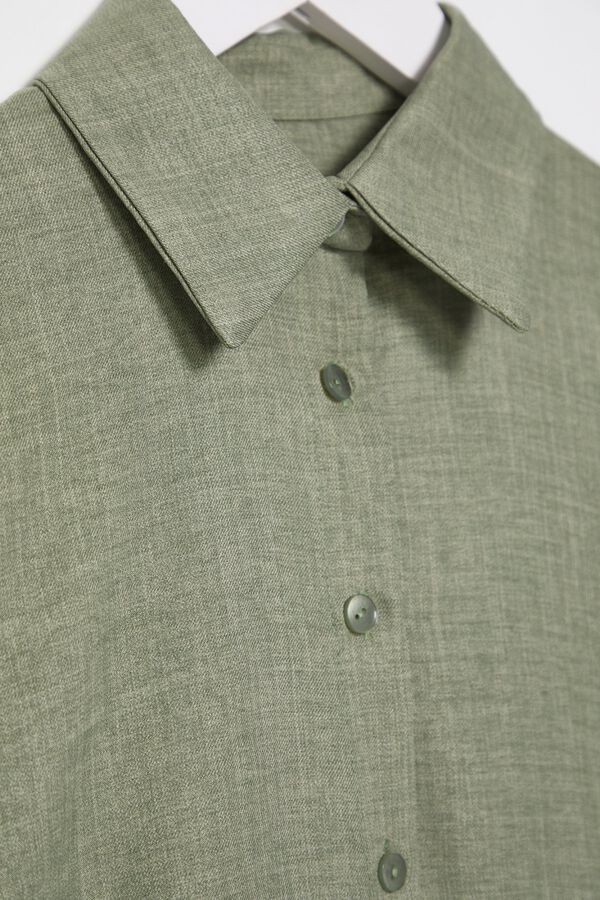 Trendyol Conjunto fluido mangas ca&iacute;das kaki