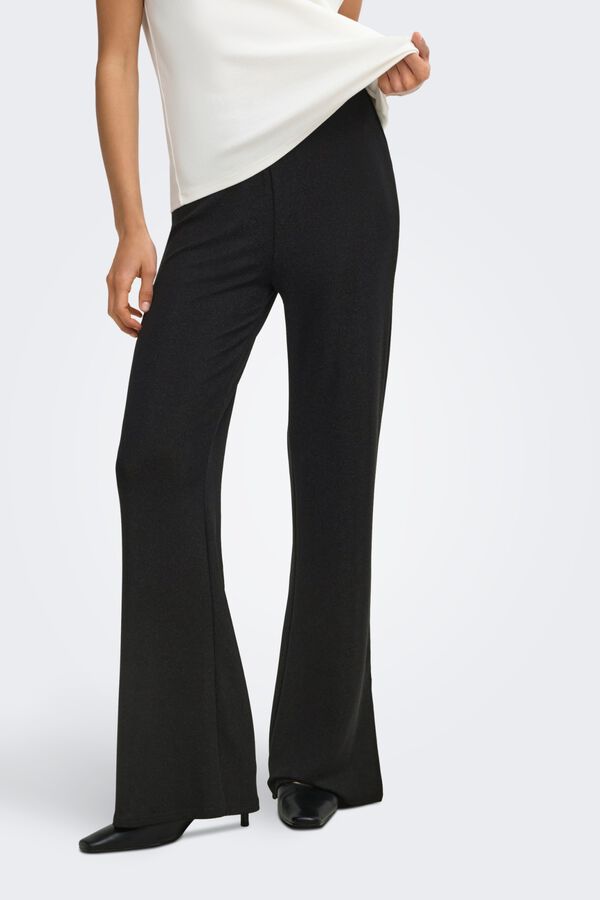Only Hose flared mit Lurex Schwarz
