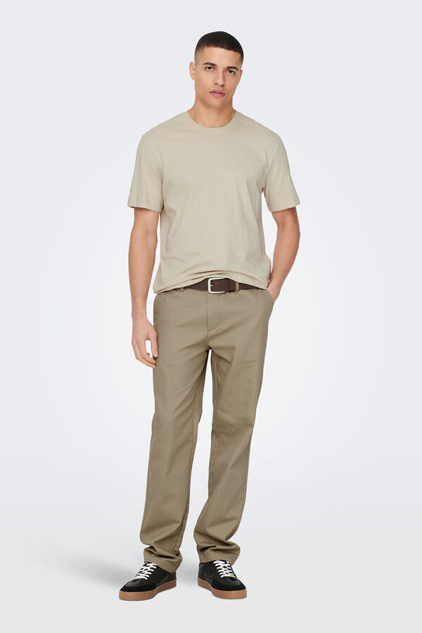 Only & Sons Camiseta b&aacute;sica manga corta gris