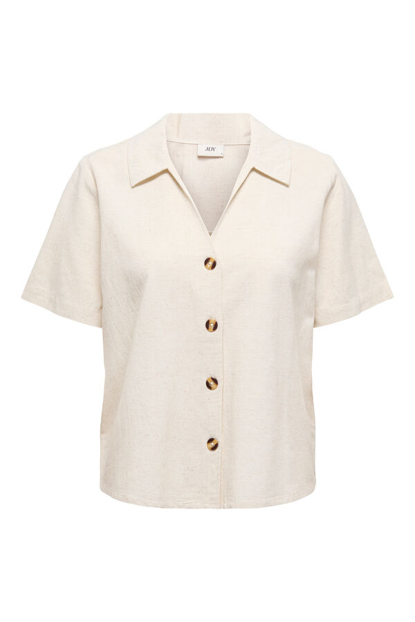 JDY Camisa manga corta lino gris