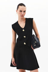 Oxxo V-neck gilet black