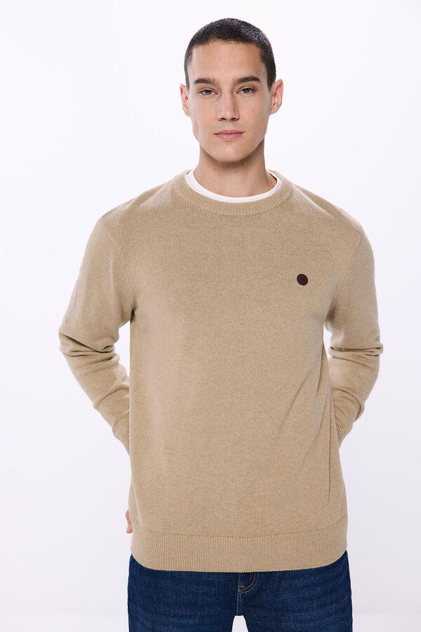 Springfield Plain colour jumper srednjebež