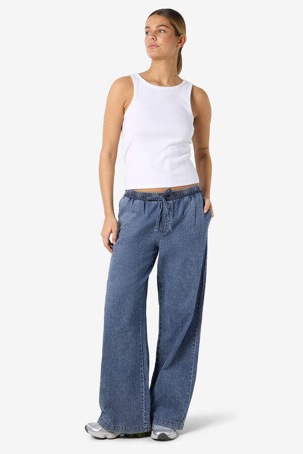 Noisy May Pantal&oacute;n wide lazada azul