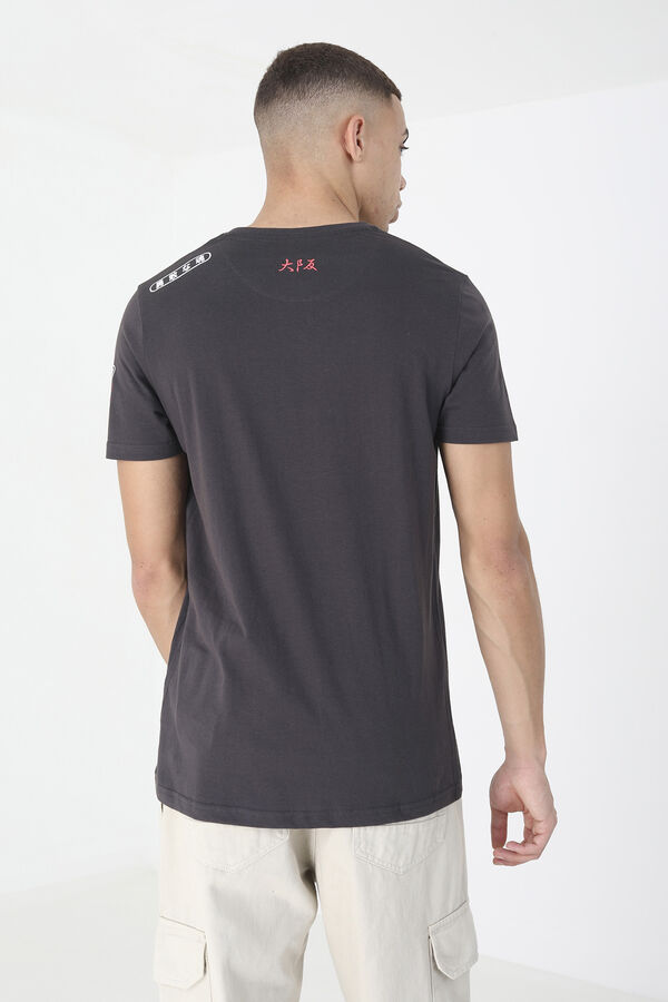 Springfield T-shirt estampada de manga curta mix cinza
