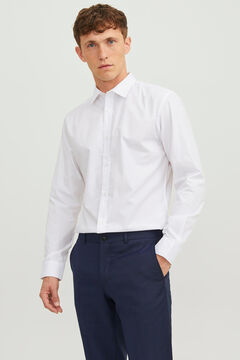 Springfield Plain slim fit shirt  white