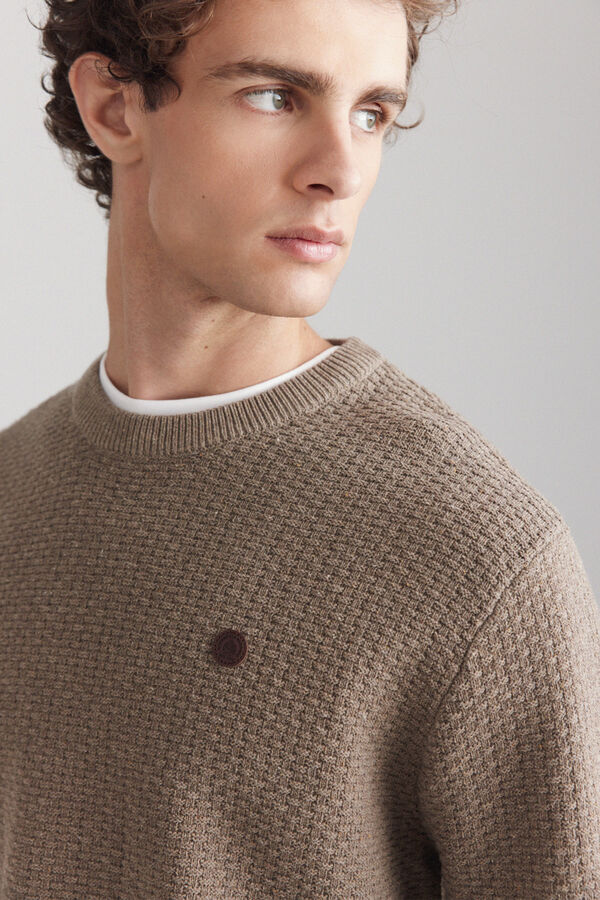 Springfield Structure knit jumper nude