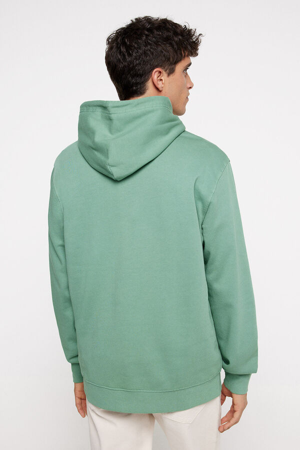 Springfield Sima, mosott kapucnis pulóver zöld
