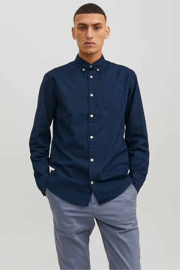 Jack & Jones Oxford-Freizeithemd Blau
