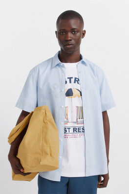 Camisa manga corta lino