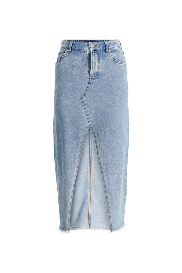Springfield saia jeans longa mix azul