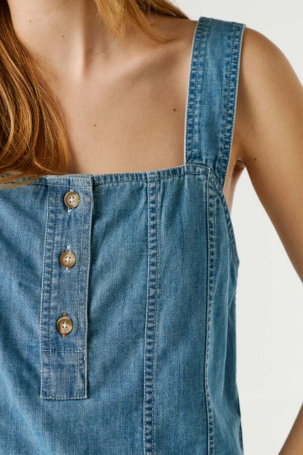 Pepe Jeans Lightweight denim gilet blue