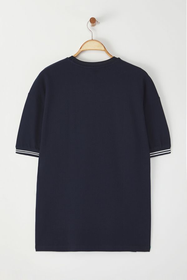 Trendyol Camiseta oversize manga corta azul