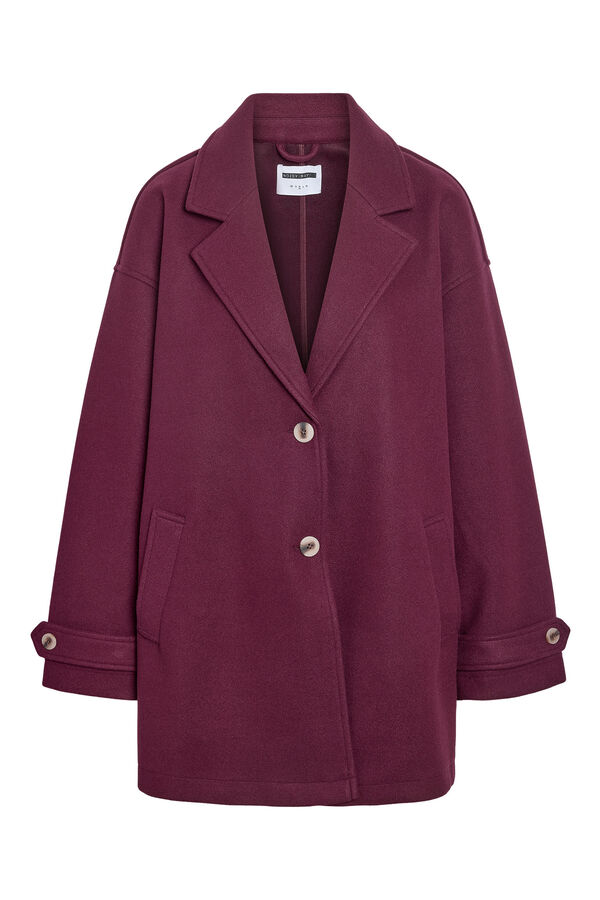 Noisy May Short coat with lapels printed