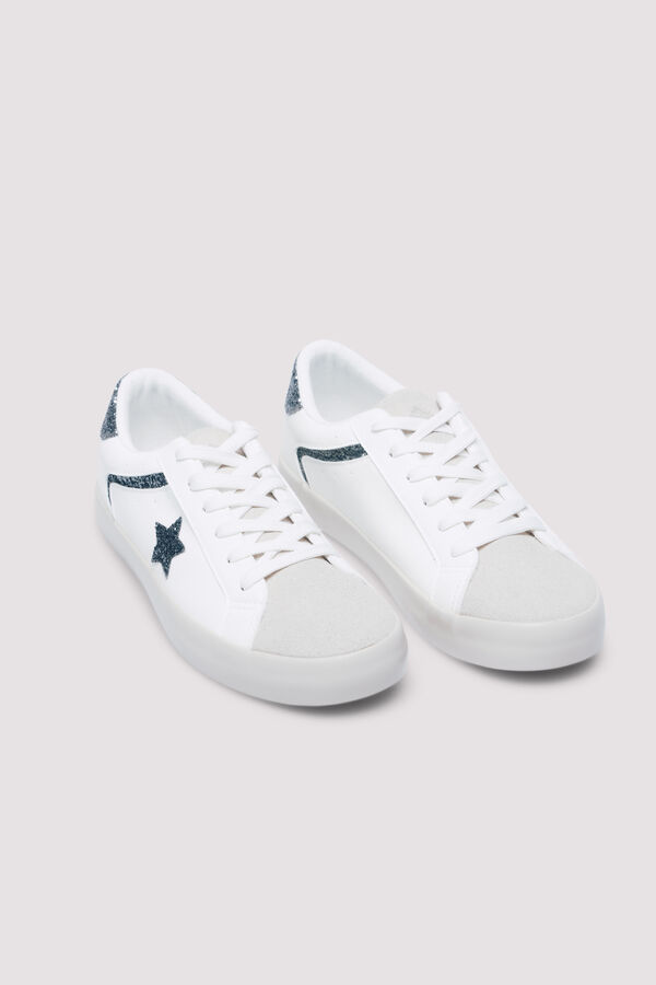 Springfield Glitter star sneakers white