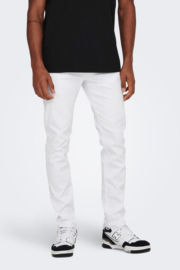 Springfield Jeans brancas com cinco bolsos branco