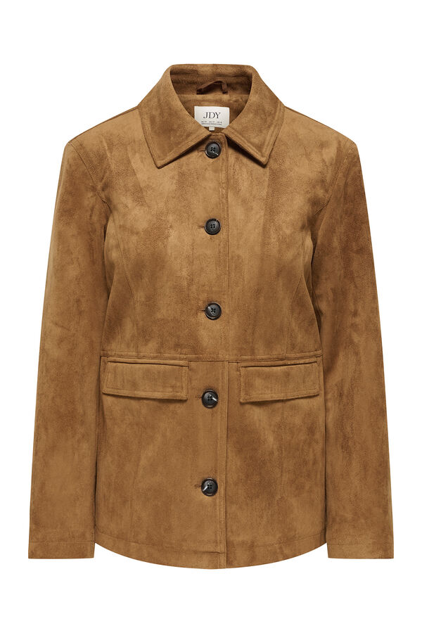 JDY Suede jacket nude