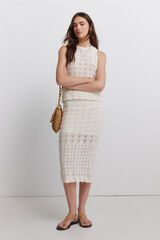 Springfield Pointelle skirt beige
