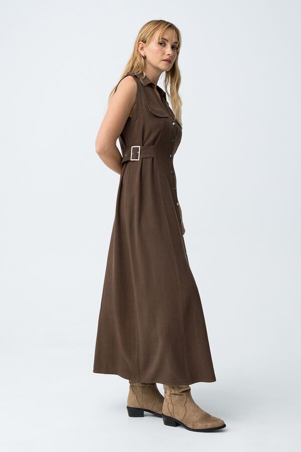 Tiffosi Vestido sin mangas marr&oacute;n