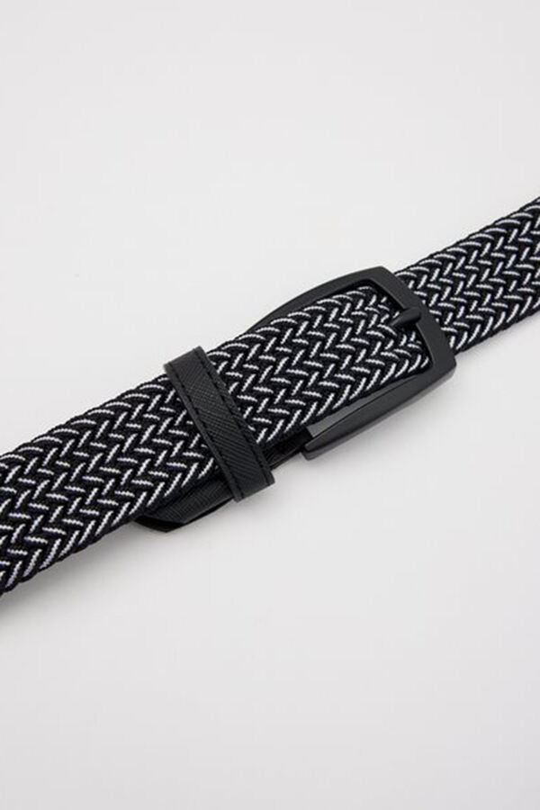 Inside G&uuml;rtel geflochten elastisch Schwarz