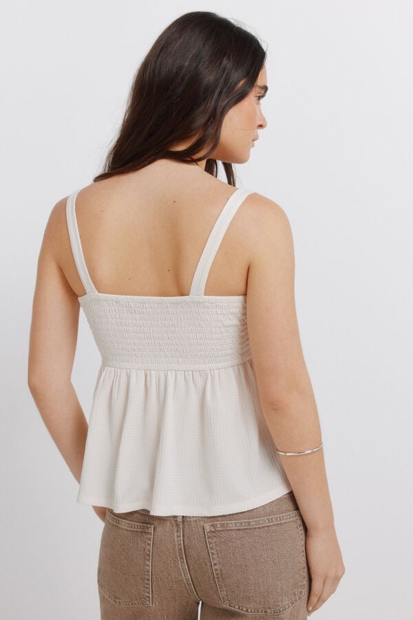 Springfield Haut &agrave; bretelles en crochet avec n&oelig;ud beige