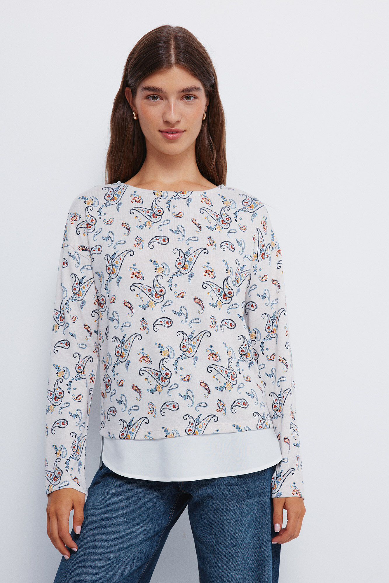 Springfield T-shirt estampada combinada 