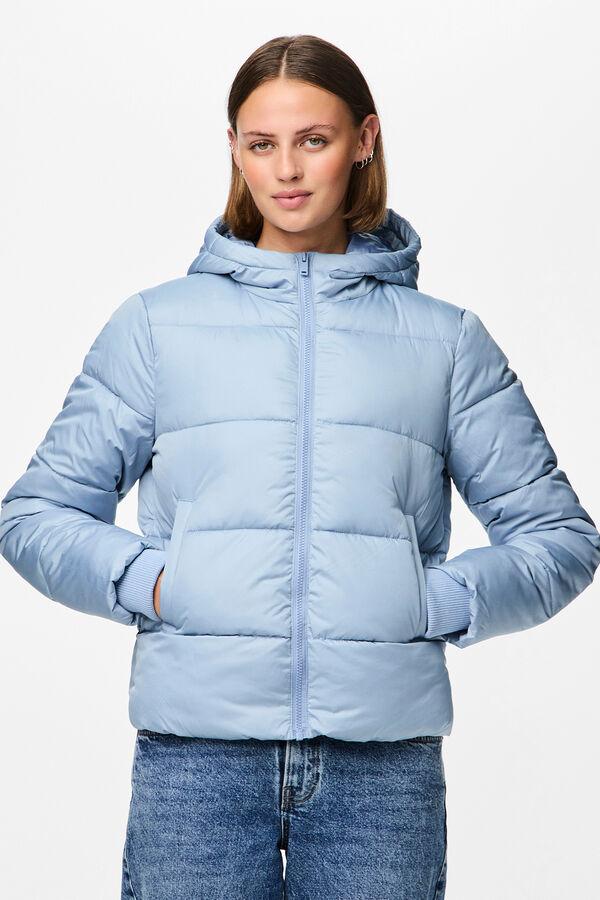 Pieces Short puffer coat Plava