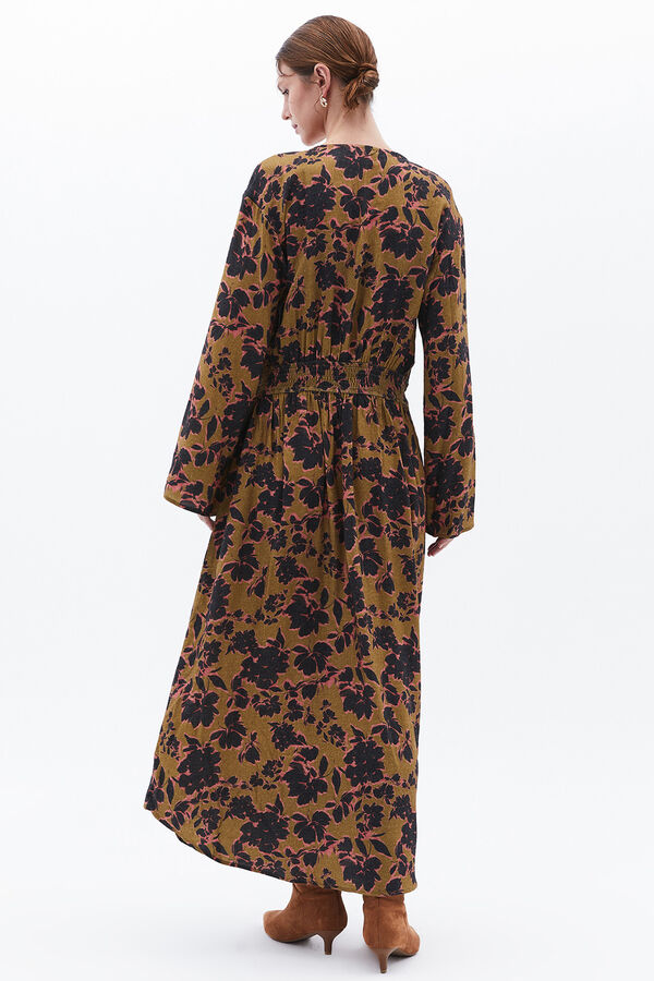 Oxxo Vestido comprido estampado vison