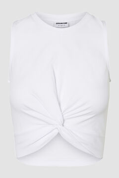 Springfield Cropped T-shirt white