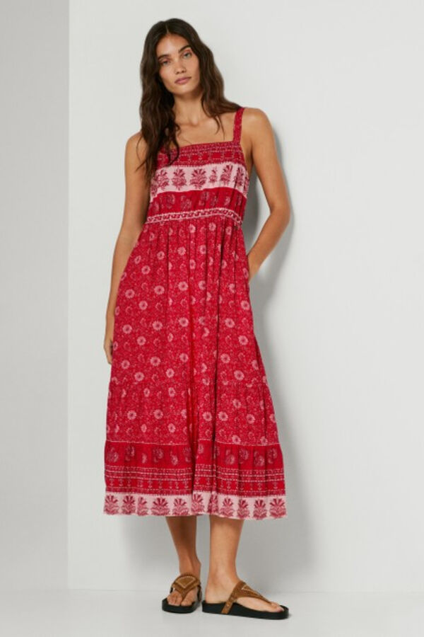 Pepe Jeans Vestido sin mangas rojo