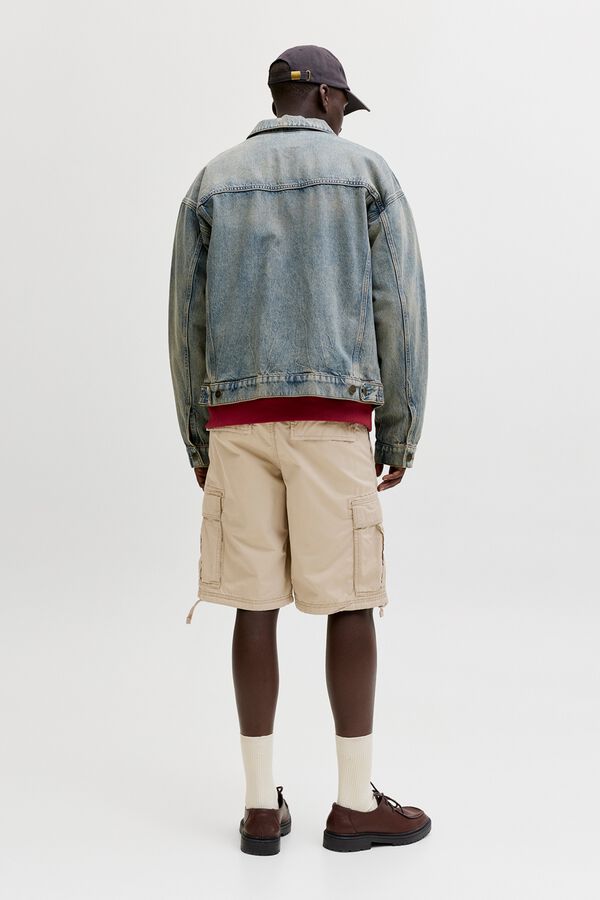 Jack & Jones Relaxed fit cargo Bermuda shorts grey