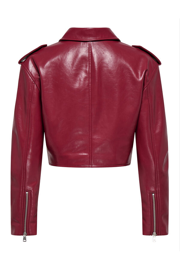 Only Crop biker jacket pink