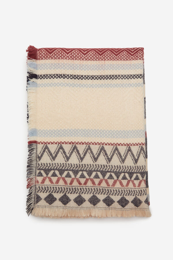 Springfield Ethnic jacquard scarf blue