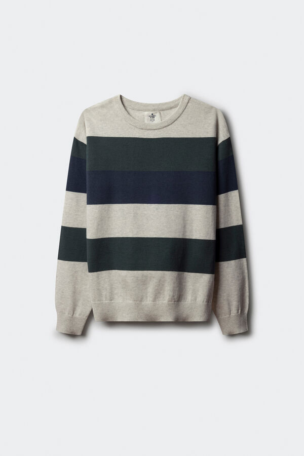 Springfield Kids Suéter riscas básico para meninos verde