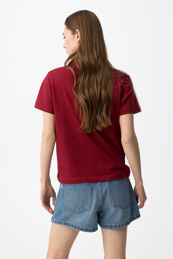 Tiffosi Camiseta con letras rojo