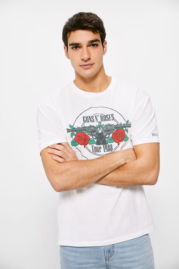 Springfield Camiseta Guns & Roses marfil
