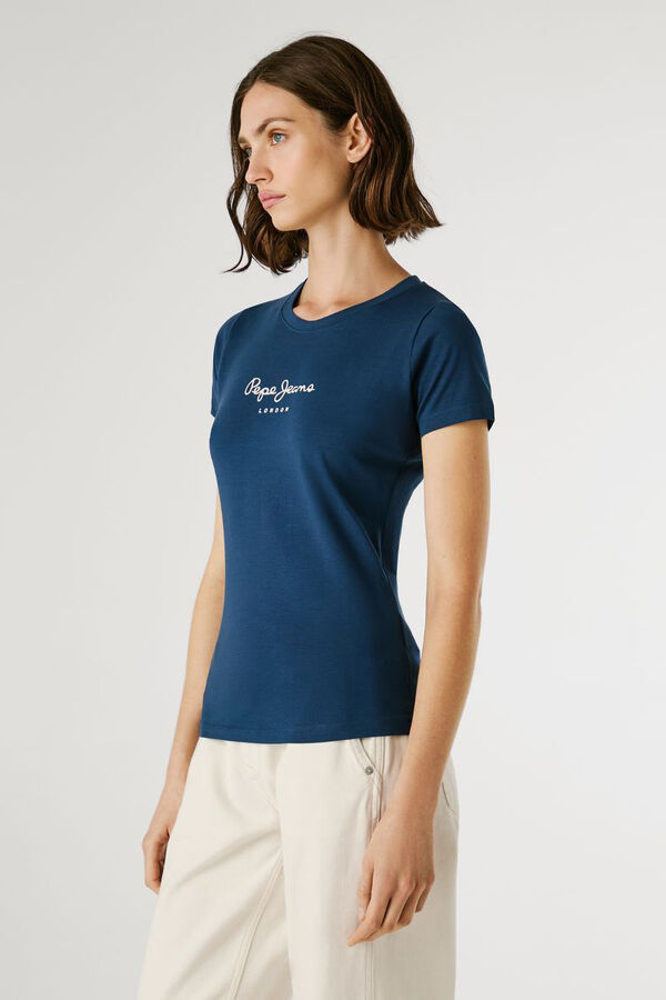Pepe Jeans Slim-fit logo t-shirt blue