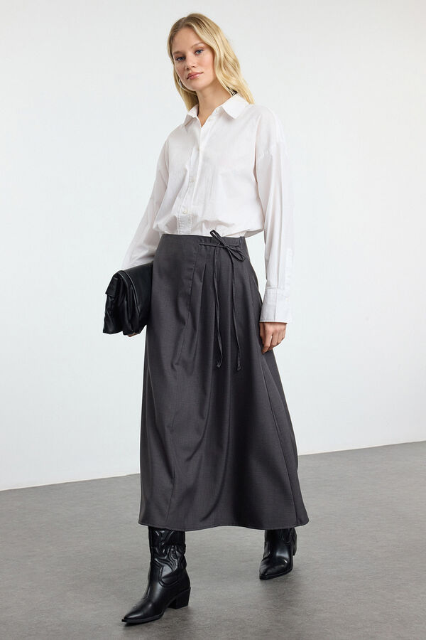 Trendyol Pleated skirt Siva