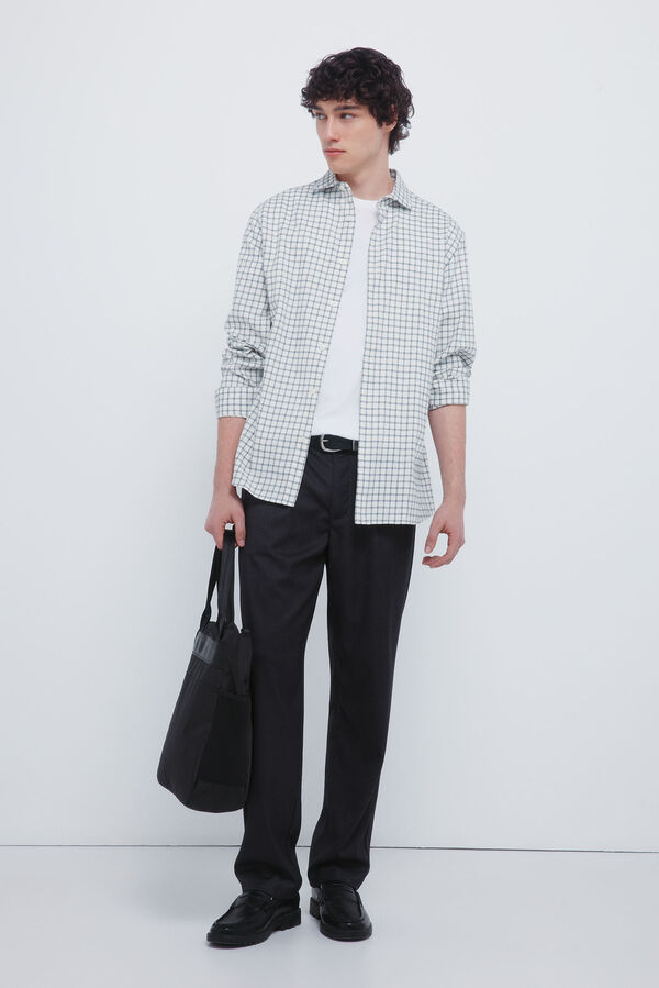 Springfield Small checkered shirt white